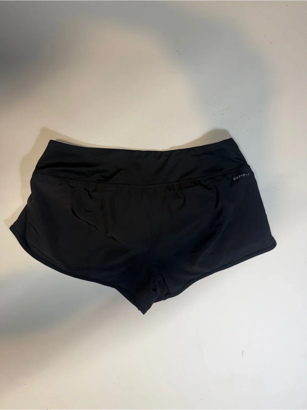 Nike Black Women's Athletic Running Shorts with White Swoosh